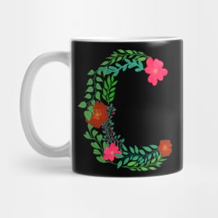 MONOGRAM C FROM LEAVES AND FLOWERS Mug